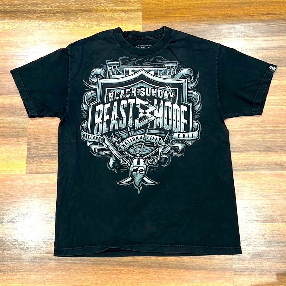 Raiders Beast Mode Black Sunday Shirt (Adult L)
